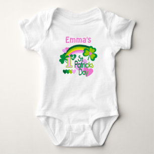 Baby Girl's Personalised First St Patricks Day Bodysuit