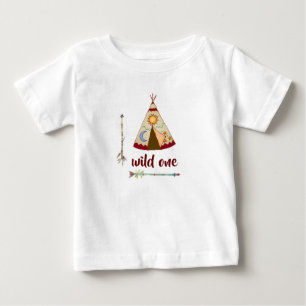 Baby Girls T-Shirts - Wild One Teepee