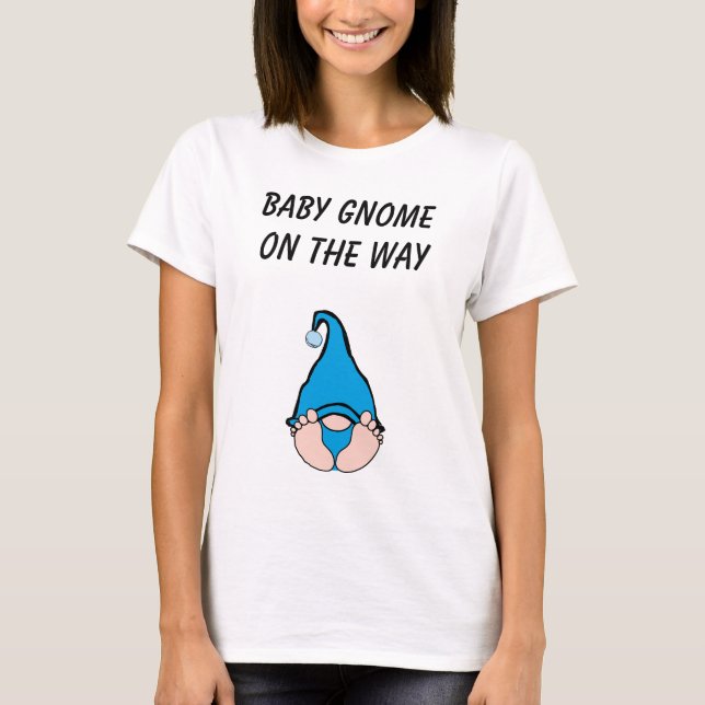 Baby Gnome on the Way Blue T-Shirt (Front)