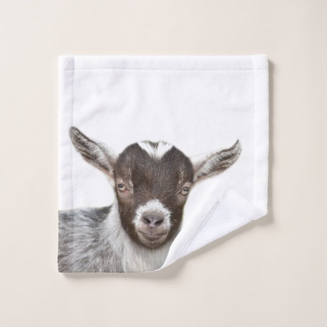 Baby Goat Farm Animal Bath Towel Set (Wash Cloth)