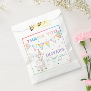 Baby Goat Farm Birthday Thank You Favour Bag