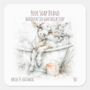 Baby Goat Handmade Goatmilk Soap Label