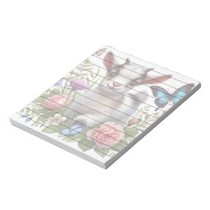 Baby Goat With Colourful Butterflies and Flowers Notepad