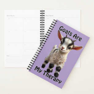 Baby Goat with Fluffy Fur and Bright Expression Planner