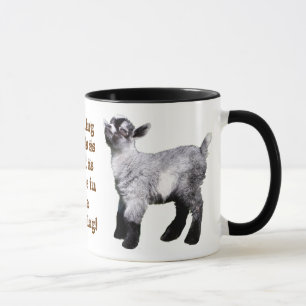 Baby Goat with Nose in Air Mug
