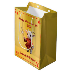 Baby Goat with Sparklers Gift Bag