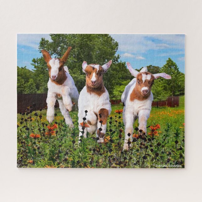 "Baby Goats" Jigsaw Puzzle (Horizontal)