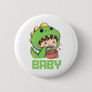 baby godzilla 6 cm round badge