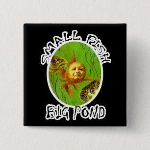 Baby Goldfish Square Badge Button