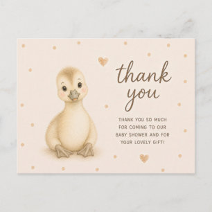 Baby Goose Gosling Baby Shower Thank You Postcard