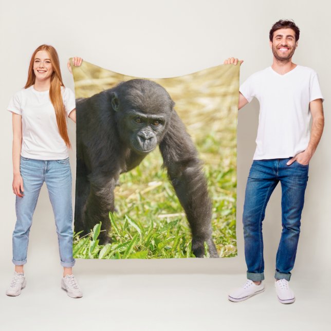 Baby Gorilla Fleece Blanket (In Situ)