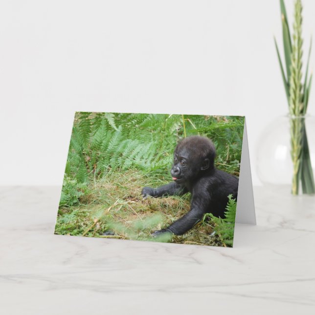 Baby Gorilla Note Card (Front)