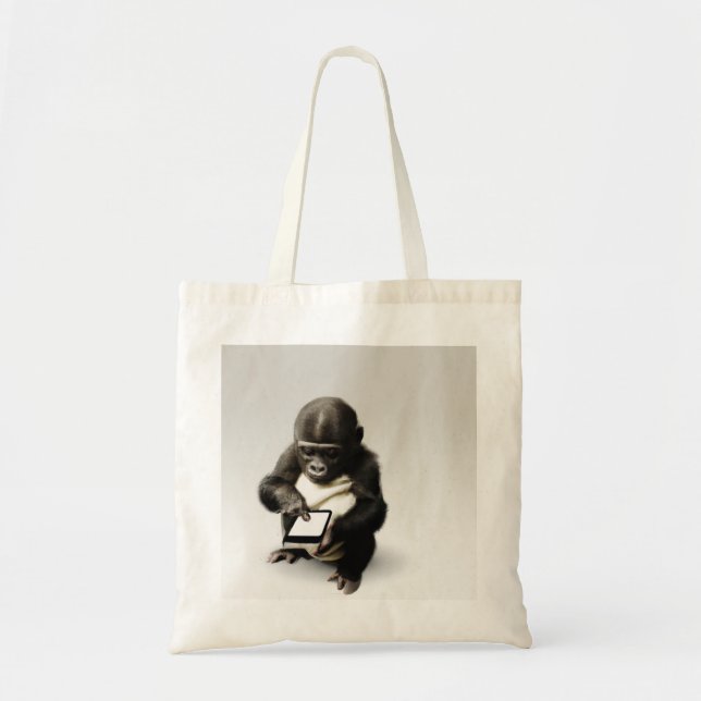 Baby gorilla tote bag / Tote bag Gorilla Life (Front)