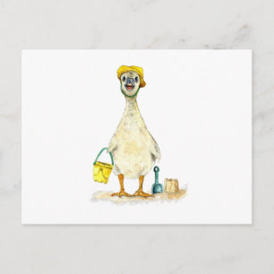 Baby Gosling on the Beach Postcard