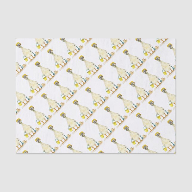 Baby Gosling on the Beach Tissue Paper (Front)