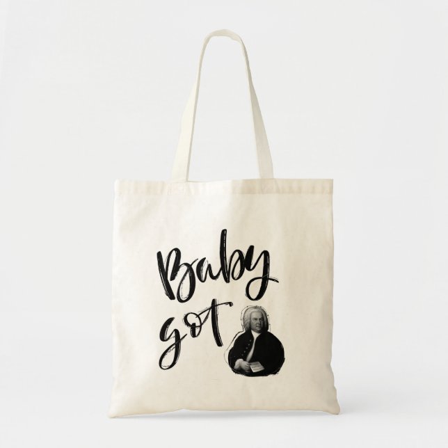 Baby got Bach graffiti script portrait  Tote Bag (Front)