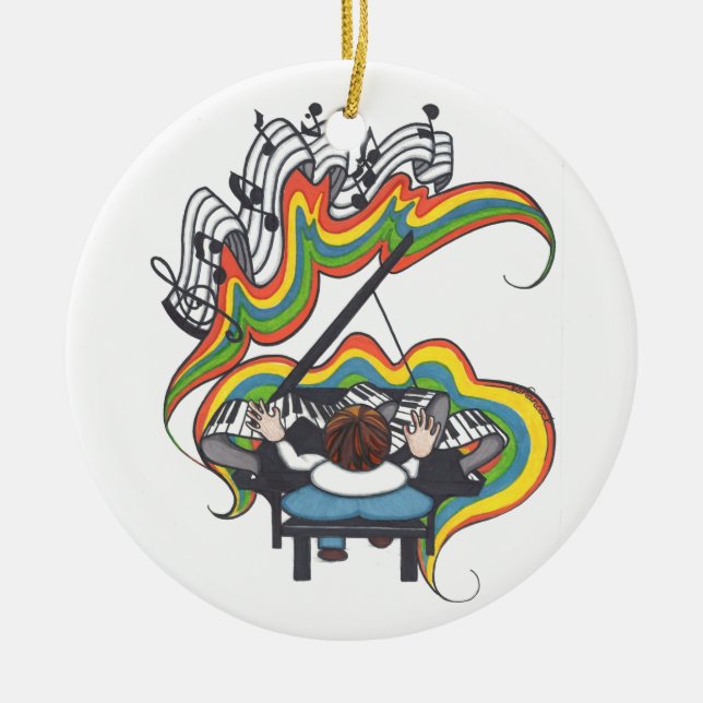 Baby Grand Piano Ornament (Front)