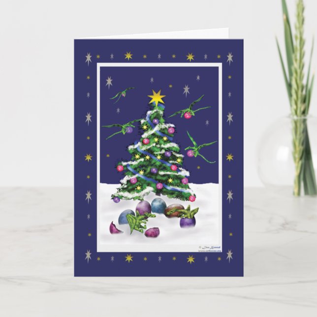 Baby Green Dragons Christmas Card (Front)