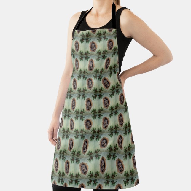 Baby Grey Squirrels Christmas Apron (Insitu)