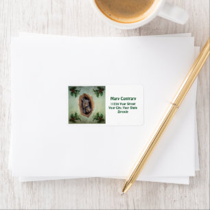 Baby Grey Squirrels Christmas Label