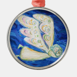Baby Guardian White Angel Art Ornament Pendant