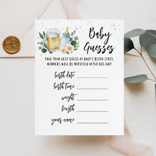 Baby Guesses Predictions Baby Is Brewing card