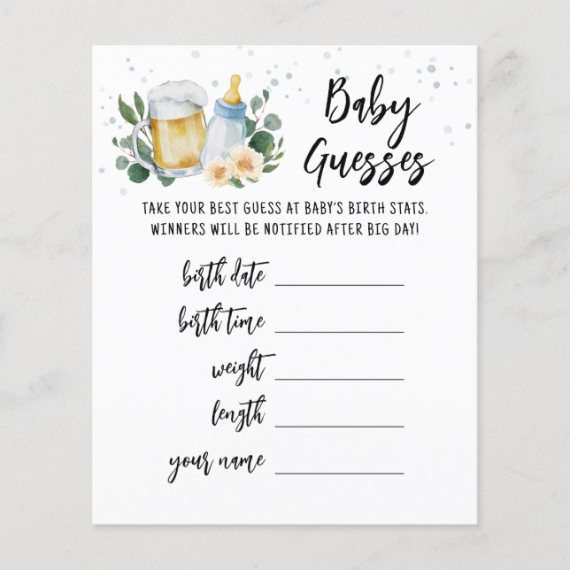 Baby Guesses Predictions Greenery Baby Is Brewing (Front)