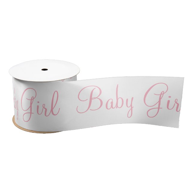 Baby Gurl Pink Elegant Modern Satin Ribbon (Spool)