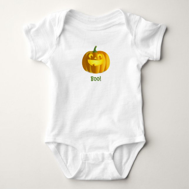Baby Halloween Pumpkin Bodysuit (Front)