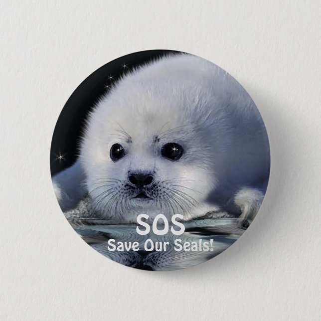 BABY HARP SEAL Button Design (Front)