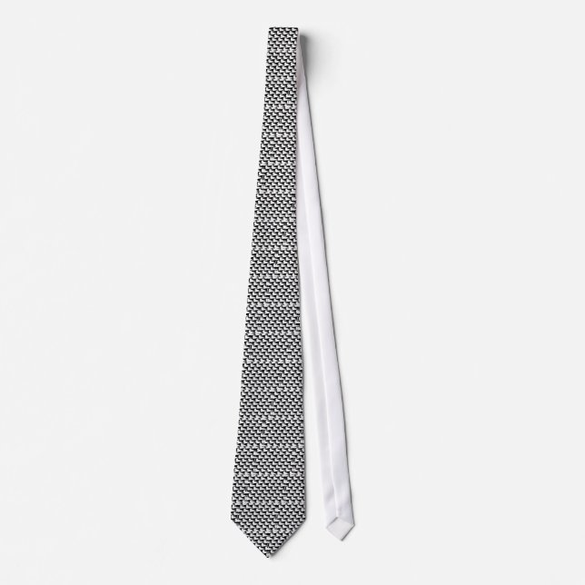 baby harp seal Pattern on black Tie (Front)