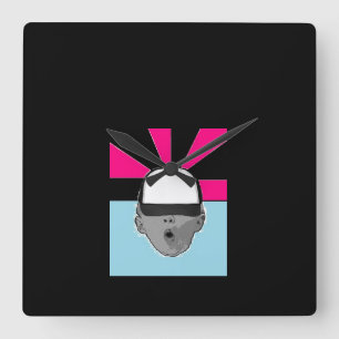 ~Baby Hat~ WALL CLOCK, CUSTOMIZE IT! Square Wall Clock