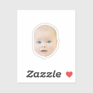 Baby head Photo sticker for 1st Birthday Party