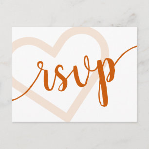 Baby Heart   Fall Burnt Orange Flourish Response Postcard