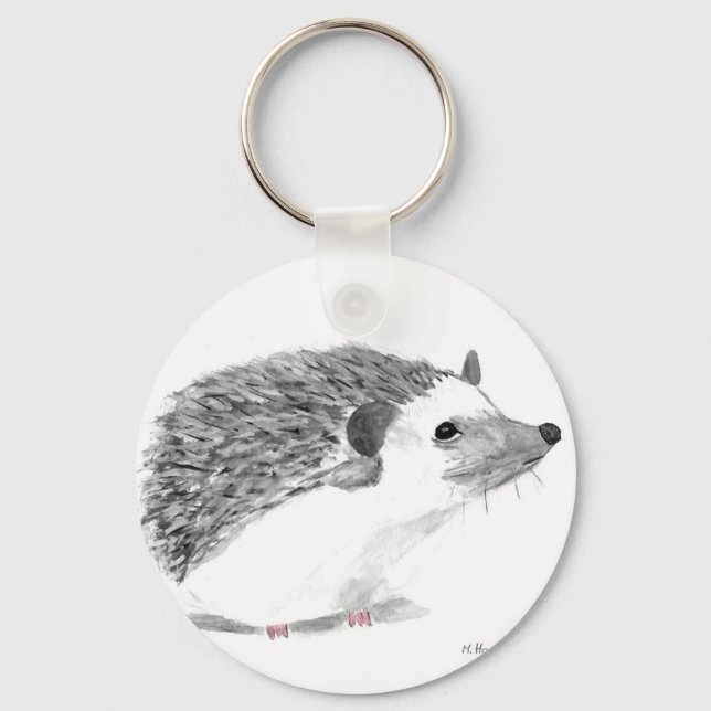 Baby hedgehog animal key ring (Front)