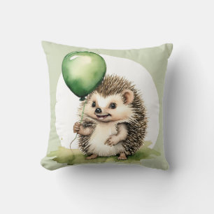 Baby Hedgehog Balloon Cute Gender Neutral Cushion