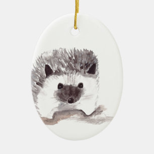 baby hedgehog ceramic tree decoration