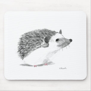 Baby hedgehog cute animal Watercolor wildlife Mouse Mat