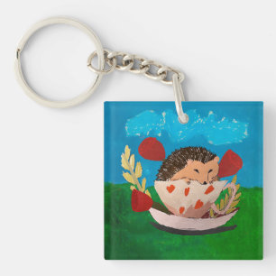 Baby Hedgehog Key Ring