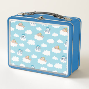 Baby Hercules and Pegasus Cloud Pattern Metal Lunc Metal Lunch Box