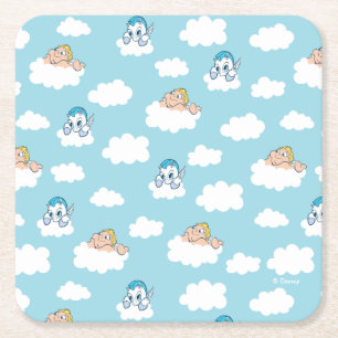 Baby Hercules and Pegasus Cloud Pattern Square Pap Paper Coaster