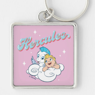 Baby Hercules and Pegasus on a Cloud Keychain