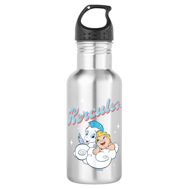 Baby Hercules and Pegasus on a Cloud Stainless Ste 532 Ml Water Bottle (Front)