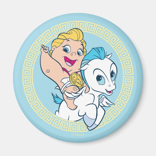 Baby Hercules Riding Pegasus Magnet (Front)