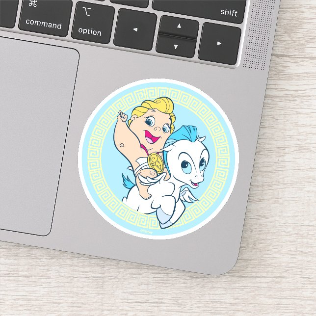 Baby Hercules Riding Pegasus Sticker (Detail)