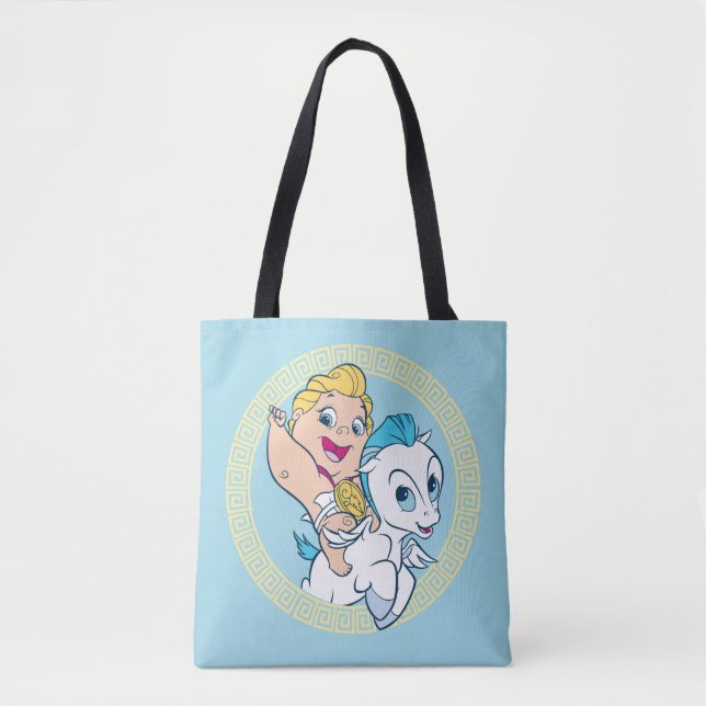 Baby Hercules Riding Pegasus Tote Bag (Front)