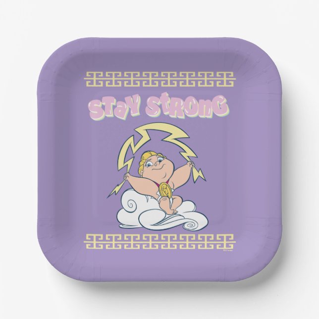 Baby Hercules - Stay Strong Paper Plates (Front)
