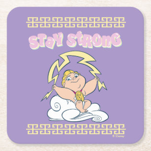 Baby Hercules - Stay Strong Square Paper Coaster