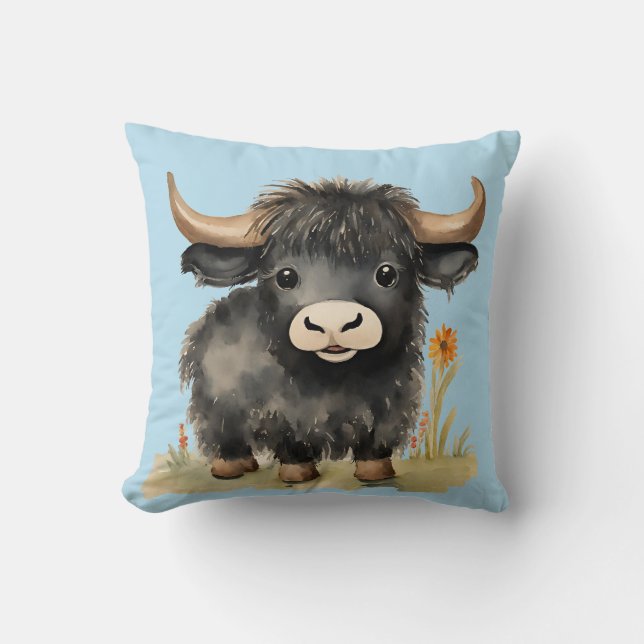 Baby Highland Cow Boys  Cushion (Front)