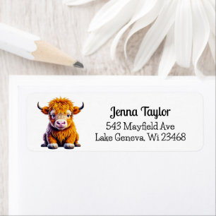 Baby Highland Cow Personalized